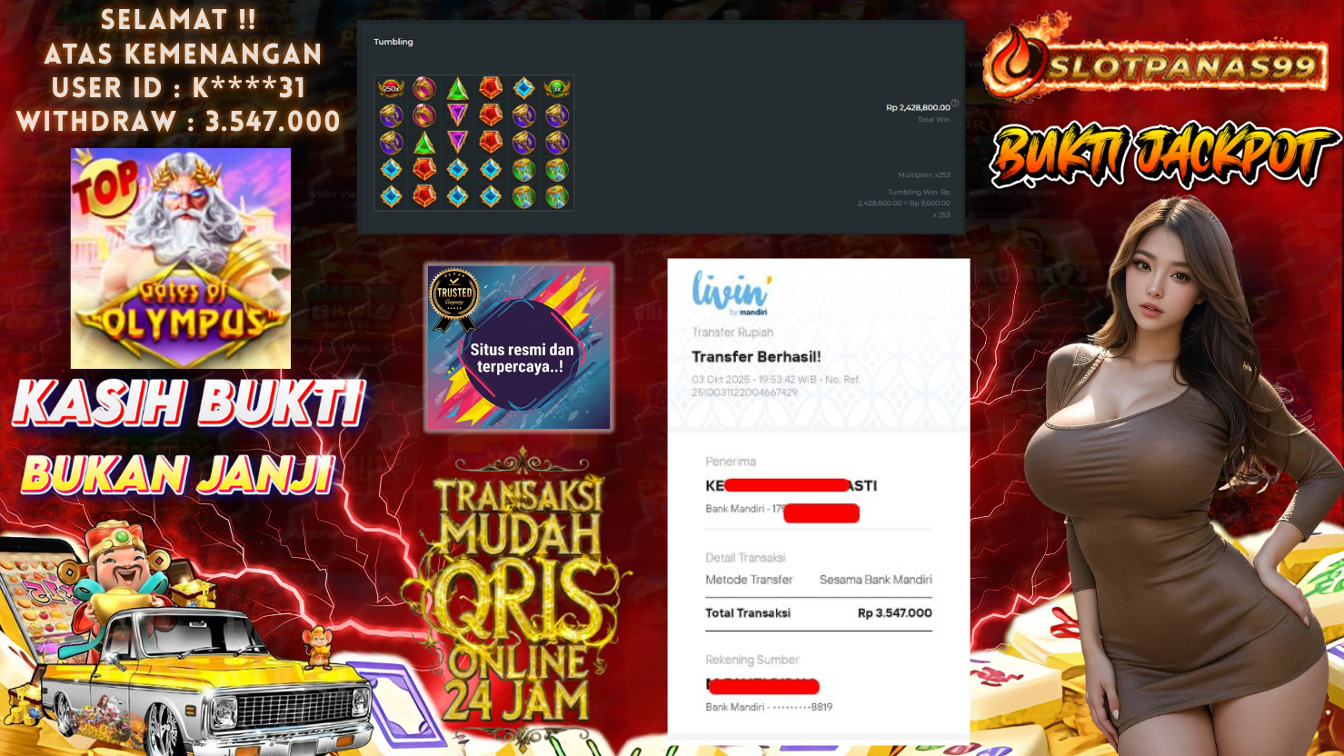 SLOTPANAS99 JACKPOT SLOT GATES OF OLYMPUS